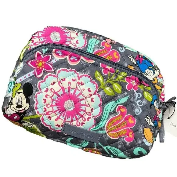 Disney Vera Bradley Pure Cotton Inner Waterproof Makeup Travel Bag NWT - Picture 1 of 9